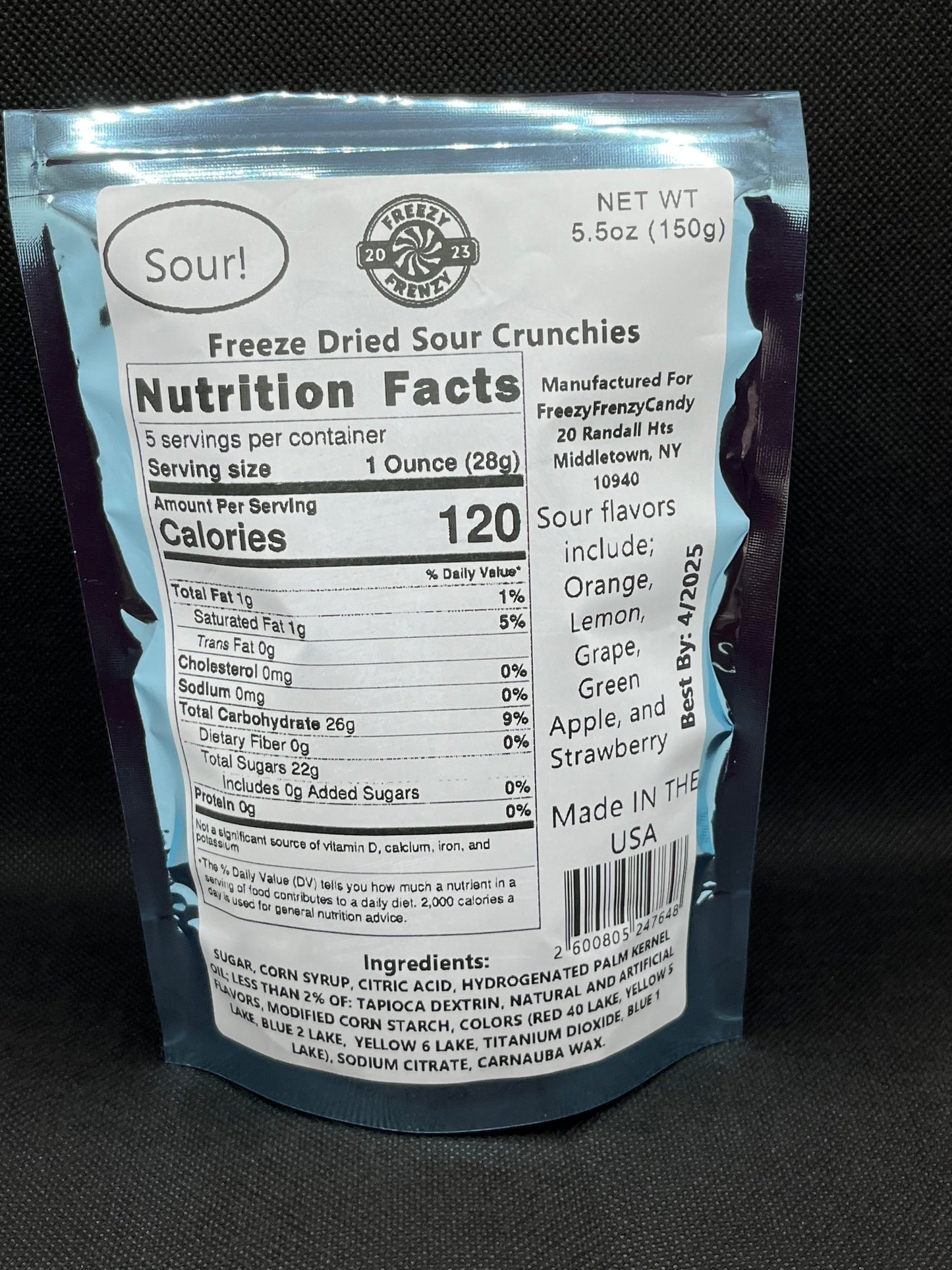 Freeze Dried Sour Skittles! 5.5oz