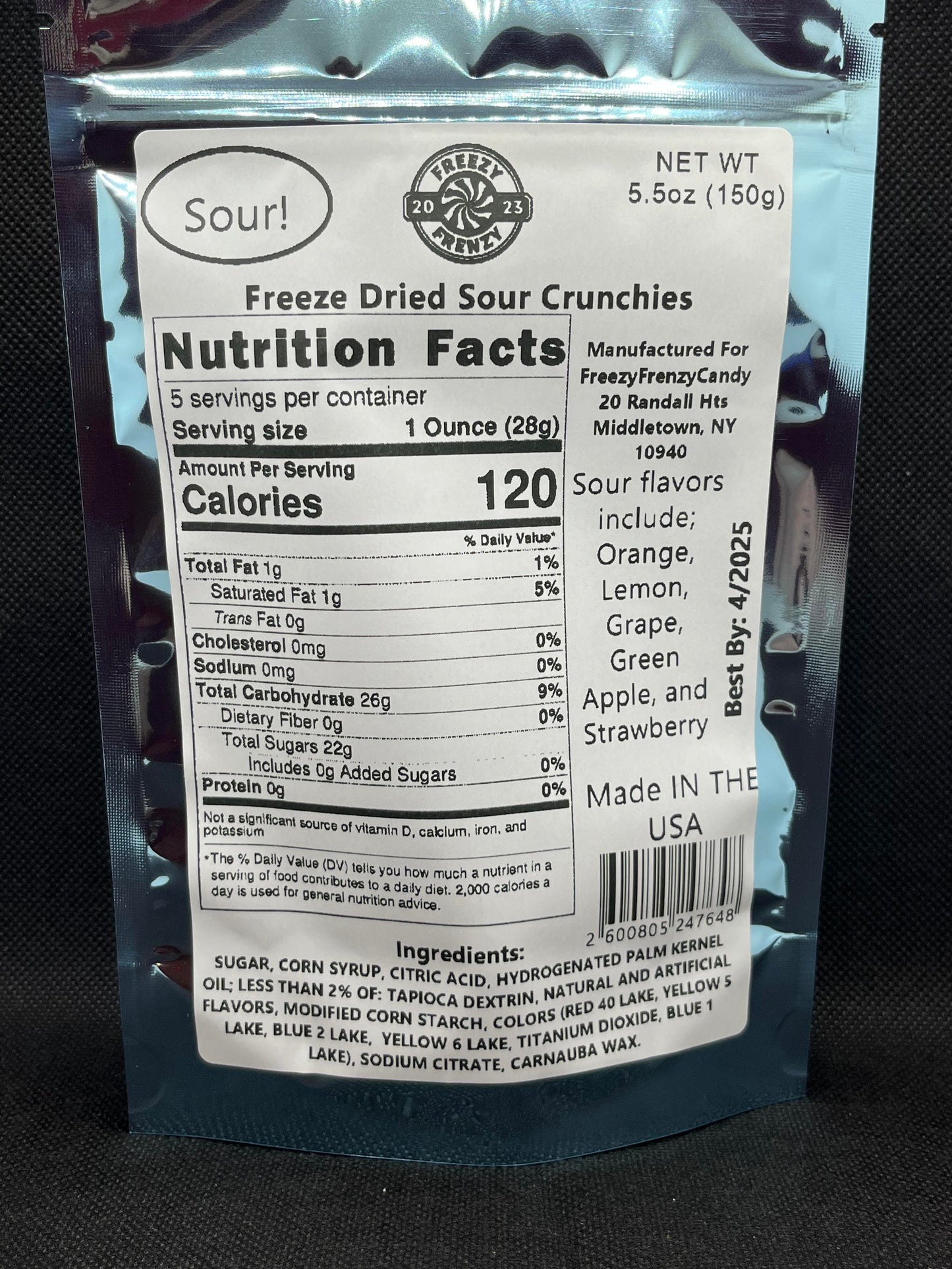 Freeze Dried Sour Skittles! 5.5oz